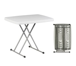 woo-109140 BLOW ΤΡΑΠΕΖΙ CATERING ΠΤΥΣΣΟΜΕΝΟ, ΡΥΘΜΙΖΟΜΕΝΟ ΥΨΟΣ, ΜΕΤΑΛΛΟ ΒΑΦΗ ΓΚΡΙ, HDPE ΑΣΠΡΟ