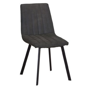 woo-114999 BETTY ΚΑΡΕΚΛΑ ΜΕΤΑΛΛΟ ΒΑΦΗ ΜΑΥΡΟ / ΥΦΑΣΜΑ SUEDE ΑΝΘΡΑΚΙ