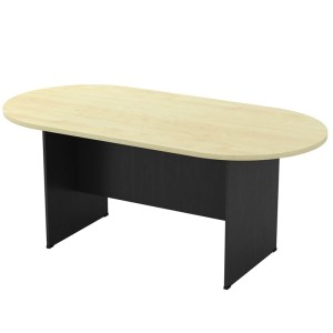 woo-116320 ΣΥΝΕΔΡΙΟΥ-A ΤΡΑΠΕΖΙ ΟΒΑΛ ΑΠΟΧΡΩΣΗ DARK GREY - BEECH