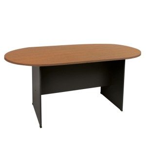 woo-116823 ΣΥΝΕΔΡΙΟΥ-A ΤΡΑΠΕΖΙ ΟΒΑΛ DARK GREY/CHERRY