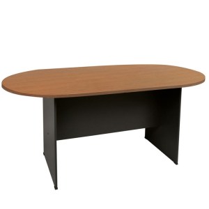 woo-116971 ΣΥΝΕΔΡΙΟΥ-A ΤΡΑΠΕΖΙ ΟΒΑΛ ΑΠΟΧΡΩΣΗ DARK GREY - CHERRY