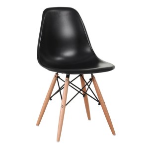 woo-117531 ART WOOD ΚΑΡΕΚΛΑ ΤΡΑΠΕΖΑΡΙΑΣ – ΚΟΥΖΙΝΑΣ, ΠΟΔΙΑ ΟΞΙΑ, ΚΑΘΙΣΜΑ PP ΜΑΥΡΟ - ΠΛΗΡΩΣ K/D