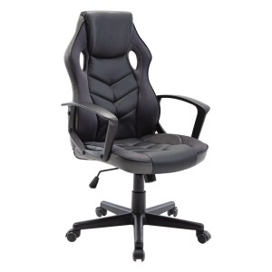 woo-120516 BF7700 GAMING ΠΟΛΥΘΡΟΝΑ MESH, PU ΜΑΥΡΟ - ΓΚΡΙ