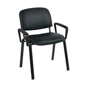 woo-121175 SIGMA ΠΟΛΥΘΡΟΝΑ ΓΡΑΦΕΙΟΥ ΕΠΙΣΚΕΠΤΗ ΜΕΤΑΛΛΟ ΜΑΥΡΟ / PVC ΜΑΥΡΟ