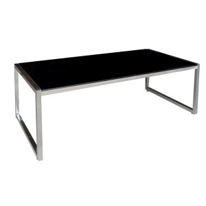 woo-121333 ACTION ΤΡΑΠΕΖΑΚΙ ΣΑΛΟΝΙΟΥ - ΚΑΘΙΣΤΙΚΟΥ 120X60CM INOX - ΜΑΥΡΟ ΓΥΑΛΙ 8MM