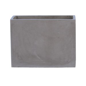 woo-121578 FLOWER POT-2 CEMENT GREY 70X40X50CM