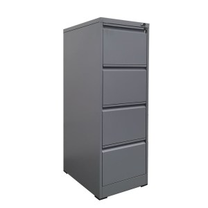 woo-121841 ΦΟΡΙΑΜΟΣ ΑΡΧΕΙΟΘΕΤΗΣΗΣ ΓΡΑΦΕΙΟΥ 4 ΣΥΡΤΑΡΙΑ ΜΕΤΑΛΛΟ ΒΑΦΗ ΓΚΡΙ H.133CM