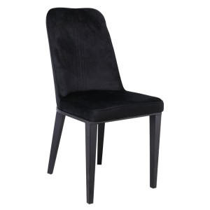 woo-123344 CASTER ΚΑΡΕΚΛΑ ΤΡΑΠΕΖΑΡΙΑΣ ΚΟΥΖΙΝΑΣ, ΜΕΤΑΛΛΟ ΒΑΦΗ ΜΑΥΡΟ ΥΦΑΣΜΑ VELURE ΜΑΥΡΟ