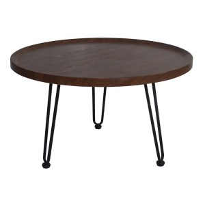 woo-123865 MATRIX ΤΡΑΠΕΖΑΚΙ ΣΑΛΟΝΙΟΥ ΚΑΘΙΣΤΙΚΟΥ, ΜΕΤΑΛΛΟ ΒΑΦΗ ΜΑΥΡΟ, ΞΥΛΟ ΚΑΡΥΔΙ