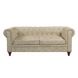 woo-124495 CHESTERFIELD KΑΝΑΠΕΣ 3ΘΕΣΙΟΣ ΣΑΛΟΝΙΟΥ - ΚΑΘΙΣΤΙΚΟΥ, ΥΦΑΣΜΑ ΑΠΟΧΡΩΣΗ ΜΠΕΖ