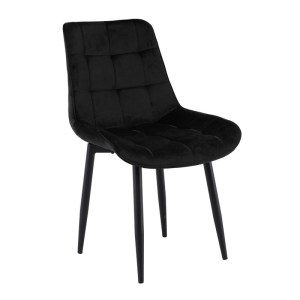 woo-124598 MYRIAM-R ΚΑΡΕΚΛΑ ΤΡΑΠΕΖΑΡΙΑΣ, ΜΕΤΑΛΛΟ ΒΑΦΗ ΜΑΥΡΟ, ΥΦΑΣΜΑ VELURE ΜΑΥΡΟ ( ΣΥΣΚ.4 )