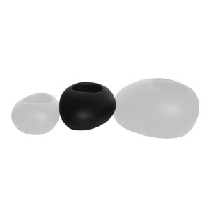 woo-124627 FLOWER POT-ROCK 50X32X19CM, CEMENT ΑΠΟΧΡΩΣΗ BLACK