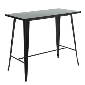 woo-125486 RELIX ΤΡΑΠΕΖΙ BAR ΜΕΤΑΛΛΟ ΒΑΦΗ ΜΑΥΡΟ