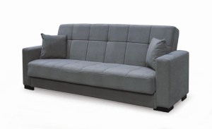 woo-125549 CARSON ΚΑΝΑΠΕΣ – ΚΡΕΒΑΤΙ ΜΕ ΑΠΟΘΗΚΕΥΤΙΚΟ ΧΩΡΟ, 3ΘΕΣΙΟΣ ΥΦΑΣΜΑ ΓΚΡΙ