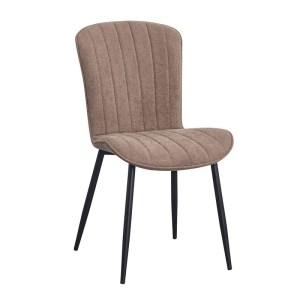 woo-125628 KELLY ΚΑΡΕΚΛΑ ΤΡΑΠΕΖΑΡΙΑΣ ΜΕΤΑΛΛΟ ΒΑΦΗ ΜΑΥΡΟ, ΥΦΑΣΜΑ MINI BOUCLE CAPPUCCINO