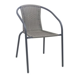 woo-125637 BALENO-W ΠΟΛΥΘΡΟΝΑ ΣΤΟΙΒΑΖΟΜΕΝΗ, ΜΕΤΑΛΛΟ ΒΑΦΗ ΑΝΘΡΑΚΙ, WICKER MIXED GREY