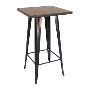 woo-125788 RELIX ΤΡΑΠΕΖΙ BAR ΜΕΤΑΛΛΟ ΒΑΦΗ ΜΑΥΡΟ