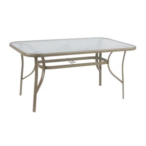 woo-125789 RIO ΤΡΑΠΕΖΙ ΚΗΠΟΥ - ΒΕΡΑΝΤΑΣ, ΜΕΤΑΛΛΟ ΒΑΦΗ ΜΠΕΖ, ΓΥΑΛΙ