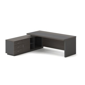 woo-125899 VIP ΓΡΑΦΕΙΟ ΑΡΙΣΤΕΡΗ ΓΩΝΙΑ, ΑΠΟΧΡΩΣΗ GREY WALNUT