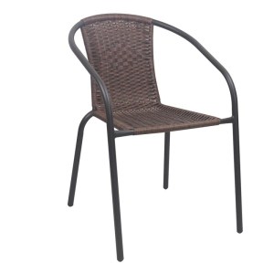 woo-126025 BALENO-W ΠΟΛΥΘΡΟΝΑ ΣΤΟΙΒΑΖΟΜΕΝΗ, ΜΕΤΑΛΛΟ ΒΑΦΗ ΚΑΦΕ, WICKER BROWN