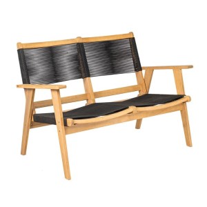 woo-126057 COFFEE LIVING ΚΑΝΑΠΕΣ 2ΘΕΣΙΟΣ ΚΑΘΙΣΤΙΚΟΥ ΒΕΡΑΝΤΑΣ-ΚΗΠΟΥ, ΑΚΑΚΙΑΦΥΣΙΚΟ-ROPE WICKER ΜΑΥΡΟ