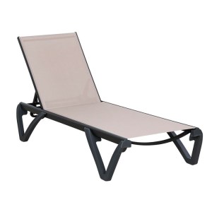 woo-126091 CAPRI K/D ΞΑΠΛΩΣΤΡΑ ΑΛΟΥΜΙΝΙΟ ΜΑΥΡΟ, PP-UV ΜΑΥΡΟ - TEXTILENE CAPPUCCINO