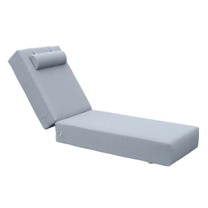 woo-126431 SUNLOUNGER ΜΑΞΙΛΑΡΙ ΞΑΠΛΩΣΤΡΑΣ 20CM, ΠΡΟΣΚΕΦΑΛΟ, ΥΦΑΣΜΑ WATER REPELLENT ΓΚΡΙ, ΦΕΡΜΟΥΑΡ