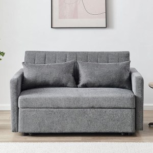 woo-126621 TEMPO-W ΚΑΝΑΠΕΣ - ΚΡΕΒΑΤΙ, ΜΕ ΑΝΑΚΛΙΣΗ ΠΛΑΤΗΣ, ΥΦΑΣΜΑ ΓΚΡΙ