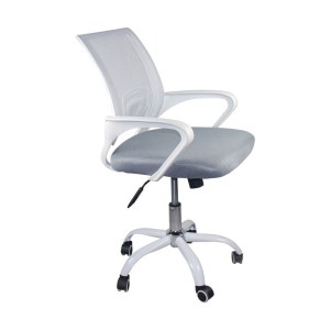 woo-126674 BF2101-SW *ΔΙΑΛΟΓΗΣ* ΠΟΛΥΘΡΟΝΑ ΓΡΑΦΕΙΟΥ ΜΕ ΑΝΑΚΛΙΣΗ ΑΣΠΡΟ - MESH ΓΚΡΙ