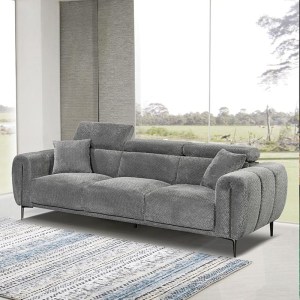 woo-126919 SEVILLE KΑΝΑΠΕΣ 3ΘΕΣΙΟΣ ΣΑΛΟΝΙΟΥ - ΚΑΘΙΣΤΙΚΟΥ, TEDDY ΥΦΑΣΜΑ ΣΚΟΥΡΟ ΓΚΡΙ
