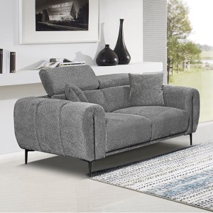 woo-126921 SEVILLE KΑΝΑΠΕΣ 2ΘΕΣΙΟΣ ΣΑΛΟΝΙΟΥ - ΚΑΘΙΣΤΙΚΟΥ, TEDDY ΥΦΑΣΜΑ ΣΚΟΥΡΟ ΓΚΡΙ