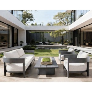 woo-126969 PALMER SET ΚΑΘΙΣΤΙΚΟ ALU ΑΝΘΡΑΚΙ: ΚΑΝΑΠΕΣ+2 ΠΟΛΥΘΡΟΝΕΣ+ ΤΡΑΠΕΖΑΚΙ, ΜΑΞΙΛΑΡΙΑ ΕΚΡΟΥ