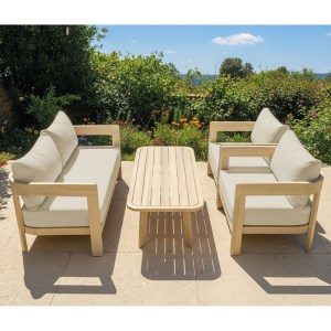 woo-127028 FLORIDA LIVING SET ΣΑΛΟΝΙ ΚΑΘΙΣΤΙΚΟ ΚΗΠΟΥ-ΒΕΡΑΝΤΑΣ (4Τ), ACACIA, ΜΑΞΙΛΑΡΙΑ ΜΠΕΖ