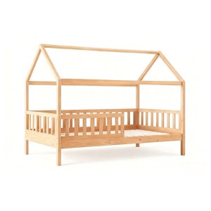 woo-127032 DREAM MONTESSORI ΠΑΙΔΙΚΟ ΚΡΕΒΑΤΙ, ΓΙΑ ΣΤΡΩΜΑ 90X190CM, ΞΥΛΟ ΠΕΥΚΟΥ ΑΠΟΧΡΩΣΗ ΦΥΣΙΚΟ