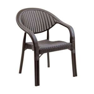 woo-127093 BAMBOO PRO ΠΟΛΥΘΡΟΝΑ ΚΗΠΟΥ - ΒΕΡΑΝΤΑΣ ΣΤΟΙΒΑΖΟΜΕΝΗ, PP-UV (RATTAN LOOK) ΚΑΦΕ