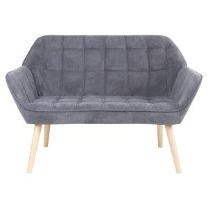 woo-127126 ALMA ΚΑΝΑΠΕΣ 2Θ - ΣΑΛΟΝΙΟΥ - ΚΑΘΙΣΤΙΚΟΥ, ΦΥΣΙΚΟ, ΥΦΑΣΜΑ VELURE ΓΚΡΙ, K/D