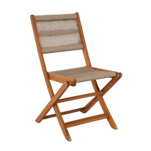 woo-127145 SPRING ΚΑΡΕΚΛΑ ΠΤΥΣΣΟΜΕΝΗ ΒΕΡΑΝΤΑΣ - ΚΗΠΟΥ, ΞΥΛΟ ΑΚΑΚΙΑ ΦΥΣΙΚΟ, ROPE WICKER ΜΠΕΖ
