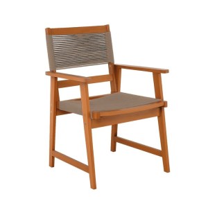 woo-127160 SPRING DINING ΠΟΛΥΘΡΟΝΑ ΒΕΡΑΝΤΑΣ - ΚΗΠΟΥ, ΞΥΛΟ ΑΚΑΚΙΑ ΦΥΣΙΚΟ, ROPE WICKER ΜΠΕΖ