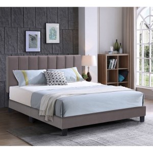 woo-127170 ALLEGRO ΚΡΕΒΑΤΙ ΥΠΕΡΔΙΠΛΟ 180X200CM, ΥΦΑΣΜΑ CAPPUCCINO, ΜΕ ΚΕΦΑΛΑΡΙ ΠΟΛΛΑΠΛΩΝ ΘΕΣΕΩΝ