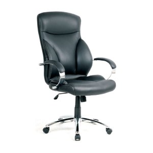 woo-17539 BF5300 ΠΟΛΥΘΡΟΝΑ ΔΙΕΥΘΥΝΤΗ ΜΕΤΑΛΛΟ ΧΡΩΜΙΟ, PU ΜΑΥΡΟ