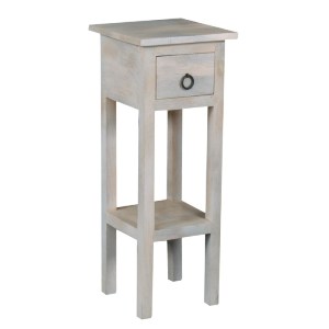 woo-20237 MAISON CLASSIC ΕΠΙΠΛΟ STAND - ΞΥΛΟ MANGO ANTIQUE ΑΣΠΡΟ