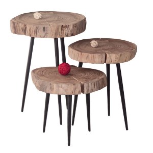 woo-20253 PATEL ΤΡΑΠΕΖΑΚΙ ΣΑΛΟΝΙΟΥ ΚΑΘΙΣΤΙΚΟΥ, ΜΕΤΑΛΛΟ ΒΑΦΗ ΜΑΥΡΟ, ΞΥΛΟ ΑΚΑΚΙΑ ΦΥΣΙΚΟ