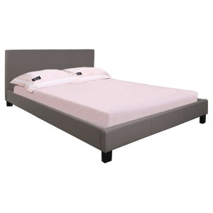 woo-21267 WILTON ΚΡΕΒΑΤΙ ΔΙΠΛΟ ΓΙΑ ΣΤΡΩΜΑ 160X200CM, PU ΑΠΟΧΡΩΣΗ CAPPUCCINO
