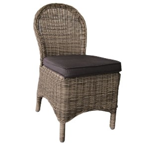 woo-22492 MONTANA ΚΑΡΕΚΛΑ ΤΡΑΠΕΖΑΡΙΑΣ ΚΗΠΟΥ ALU, Φ5MM ROUND WICKER GREY BROWN, ΜΑΞΙΛΑΡΙ ΑΝΘΡΑΚΙ