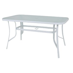woo-25598_e-00017947-huge RIO ΤΡΑΠΕΖΙ ΚΗΠΟΥ - ΒΕΡΑΝΤΑΣ, ΜΕΤΑΛΛΟ ΒΑΦΗ ΑΣΠΡΟ, ΓΥΑΛΙ