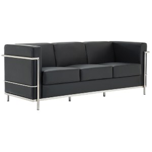 woo-26663_e-00018712-huge GENOVA ΚΑΝΑΠΕΣ ΣΑΛΟΝΙΟΥ ΚΑΘΙΣΤΙΚΟΥ 3ΘΕΣΙΟΣ, INOX PU ΜΑΥΡΟ