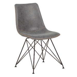 woo-28871 PANTON ΚΑΡΕΚΛΑ ΜΕΤΑΛΛΟ ΒΑΦΗ ΜΑΥΡΗ, PU VINTAGE GREY