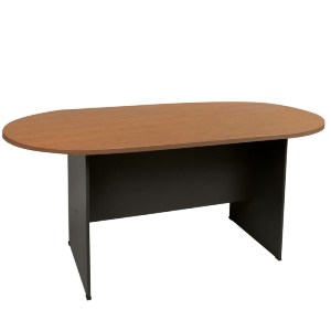 woo-31128 ΣΥΝΕΔΡΙΟΥ-A ΤΡΑΠΕΖΙ ΟΒΑΛ ΑΠΟΧΡΩΣΗ DARK GREY - CHERRY