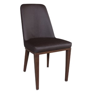 woo-31583 CASTER ΚΑΡΕΚΛΑ ΤΡΑΠΕΖΑΡΙΑΣ ΚΟΥΖΙΝΑΣ, ΜΕΤΑΛΛΟ ΒΑΦΗ ΚΑΡΥΔΙ LINEN PU ΣΚΟΥΡΟ ΚΑΦΕ