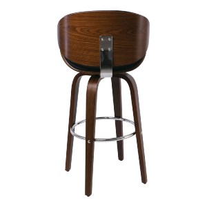 woo-33880_e-00021100_3-huge GOMEZ ΣΚΑΜΠΟ BAR ΜΕ ΠΛΑΤΗ, ΑΠΟΧΡΩΣΗ ΚΑΡΥΔΙ, PU ΜΑΥΡΟ ΠΕΡΙΣΤΡΕΦΟΜΕΝΟ